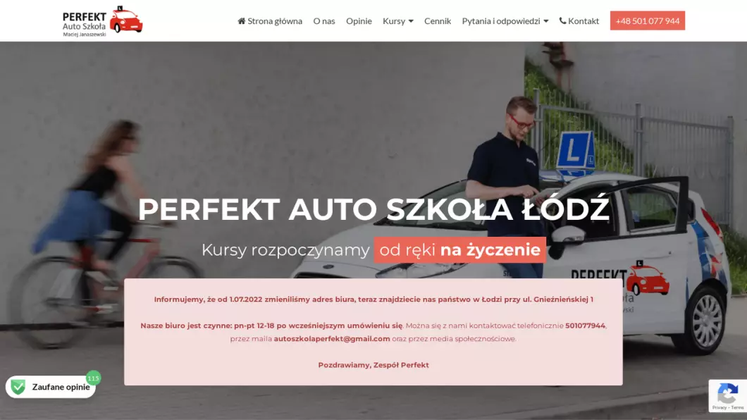 AUTO SZKOŁA „PERFEKT” - Nauka jazdy Łódź - podgląd