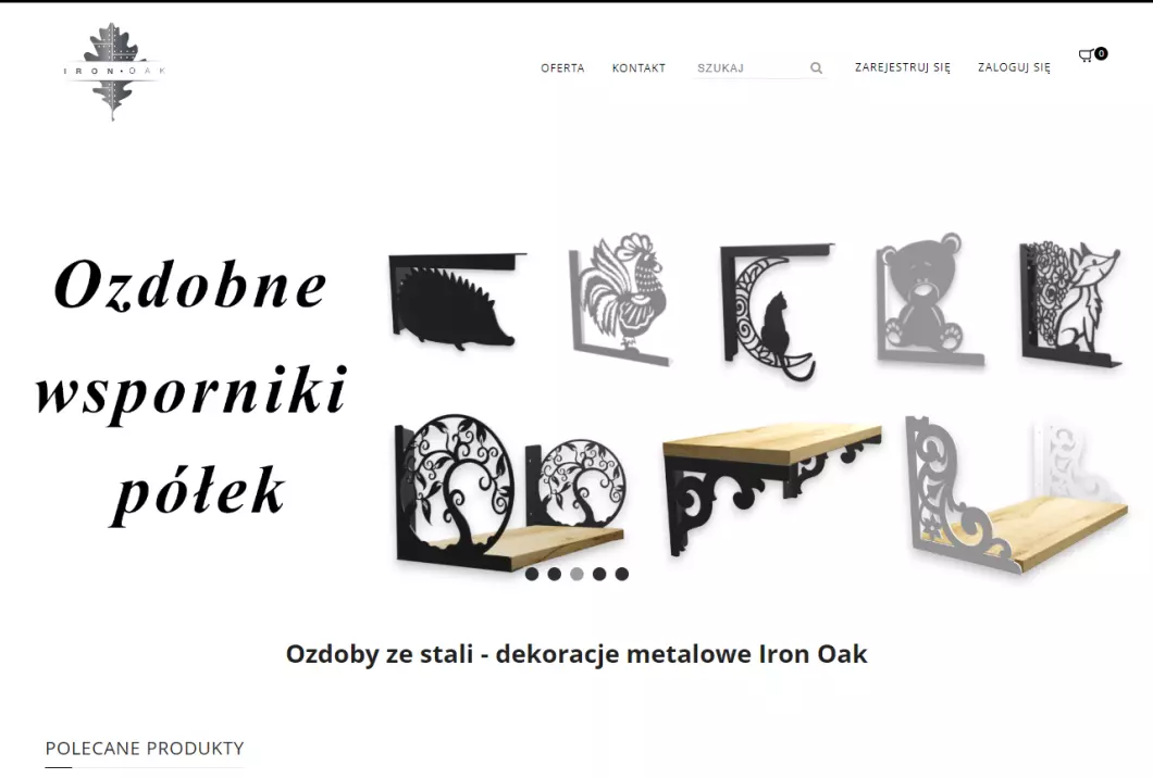 Iron Oak - metalowe ozdoby - podgląd