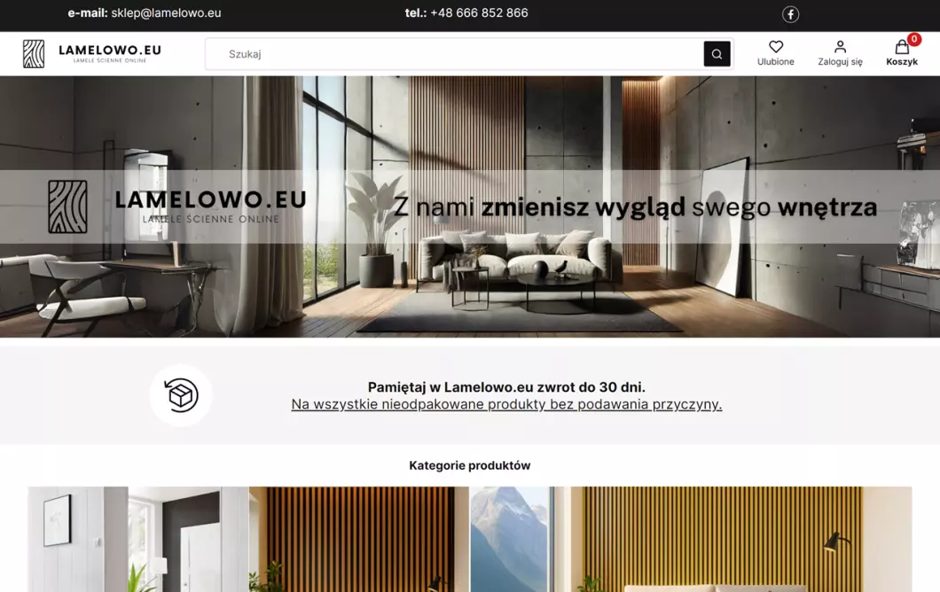 Lamelowo.eu - Sklep z lamelami - podgląd