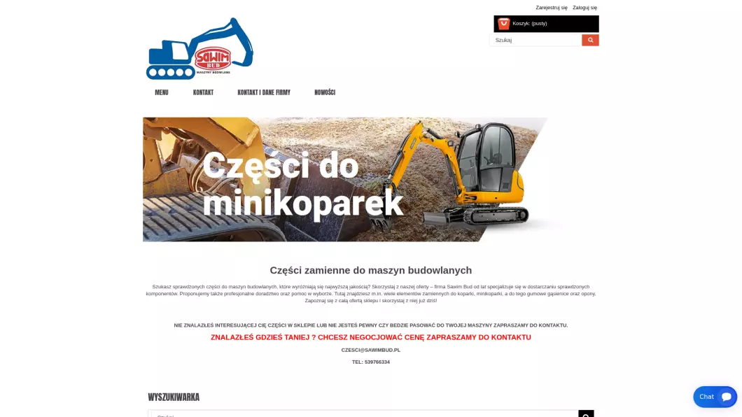 Części zamienne do maszyn budowlanych | SAWIM BUD - podgląd
