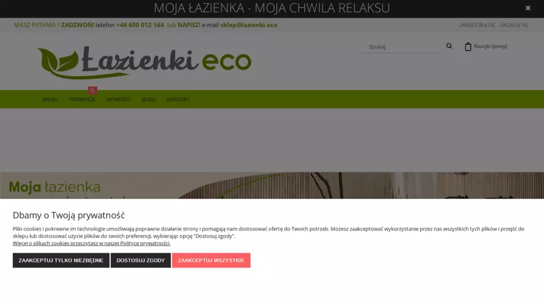 Wyposażenie łazienek Łazienki.eco - podgląd